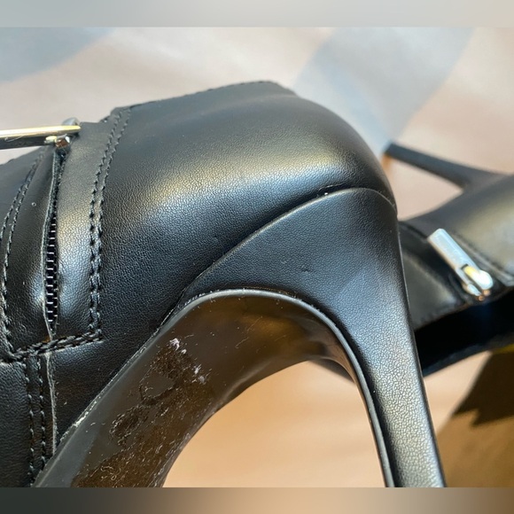 Calvin Klein Hally 2 Woman's Black Faux Leather Ankle Boots, Size 8.5 - Picture 7 of 13